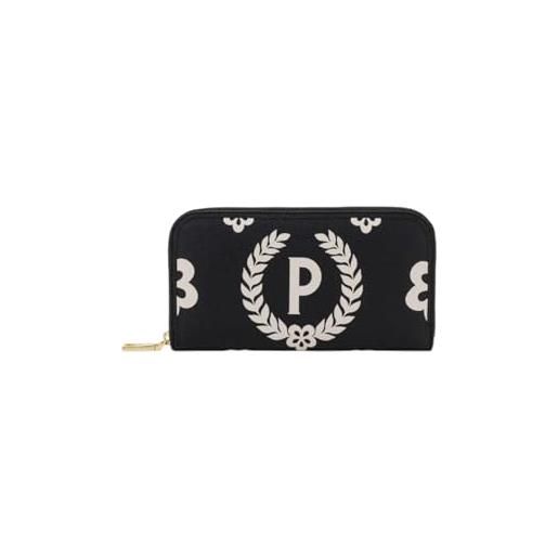 Pollini portafoglio con zip da donna marchio, modello heritage te9001pp02q1e, realizzato in similpelle. Nero