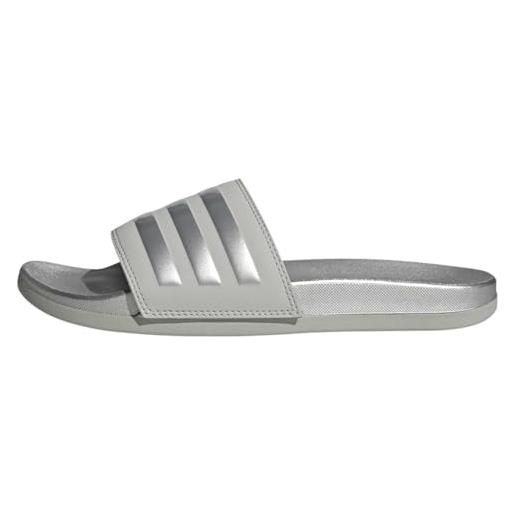 adidas adilette comfort slides, donna, grey two silver met grey two, 39 1/3 eu