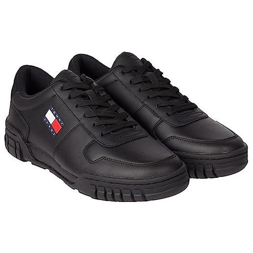 Tommy Jeans sneakers con suola preformata uomo scarpe, nero (black), 46 eu