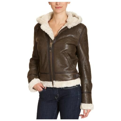 Schott nyc lcw1257h, giacca di pelle donna, marrone (dark brown), m