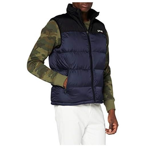 Schott nyc utahv, gilet imbottito in spugna uomo, blu (blu navy), s