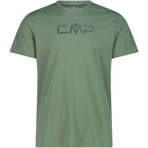 CMP t-shirt girocollo con logo salvia da uomo
