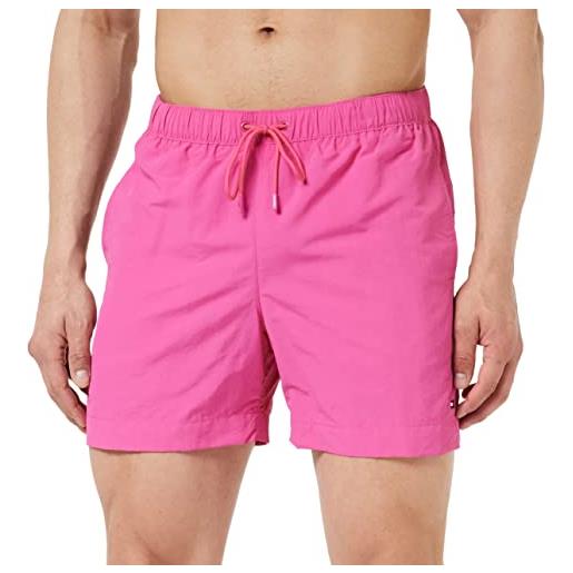 Tommy Hilfiger pantaloncino da bagno uomo medium drawstring lungo, rosa (hot magenta), l