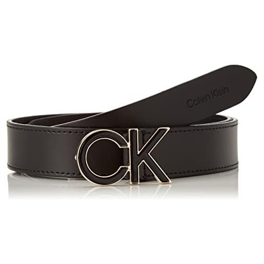 Calvin Klein Jeans calvin klein re-lock saff ck 3cm belt k60k609980 cinture, bianco (ecru), 105 donna