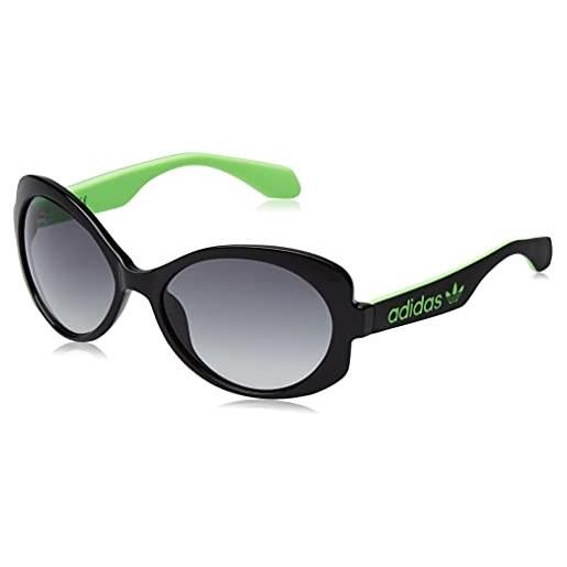adidas Originals or0020 occhiali, nero/verde, taglia unica donna