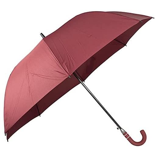VIRSUS 1 ombrello maxi da pioggia 7502 di colore bordeaux grande con apertura automatica da uomo e donna - antivento con manico spugna ergonomico