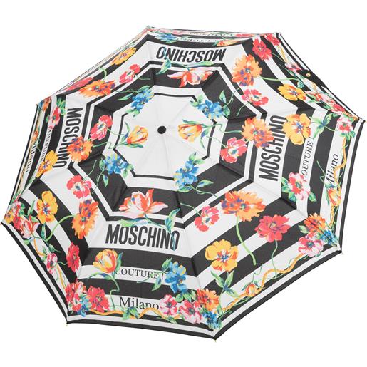 Moschino ombrello openclose couture logo flowers
