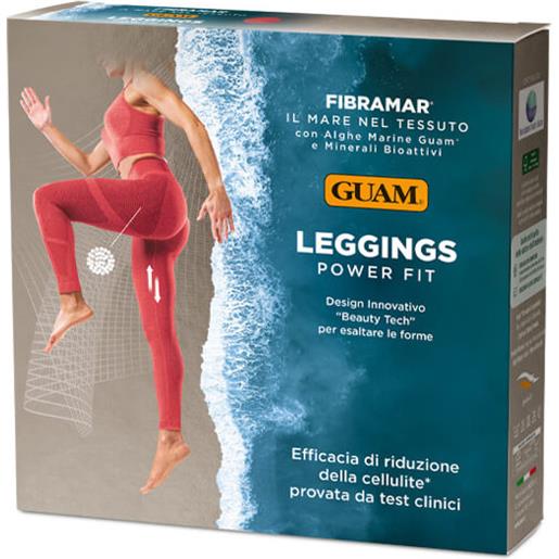 Guam leggings power fit in fibromar anticellulite colore rosso rubino taglia xs/s