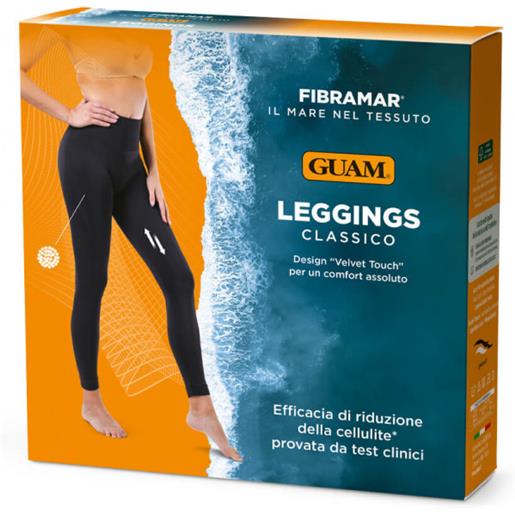 Guam leggings snellente classico in fibramar anticellulite colore nero taglia xs/s