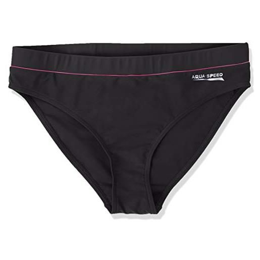 Aqua-Speed fiona briefs womens swimwear, costume da bagno donna, nero/rosa pipink, 38