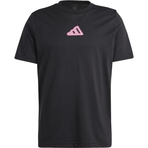 Adidas t-shirt da uomo Adidas graphic play tennis t-shirt - black