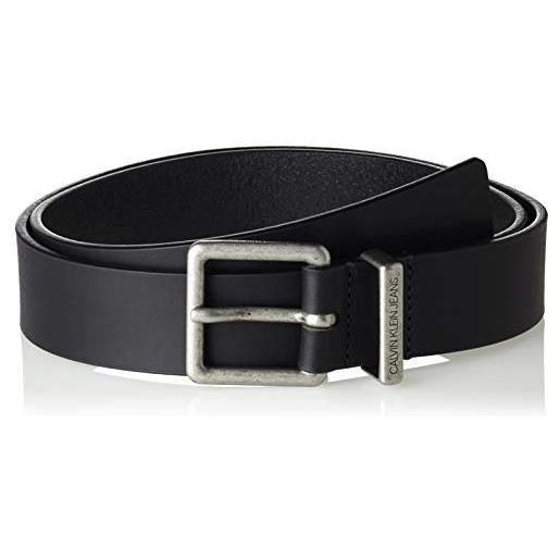Calvin Klein Jeans calvin klein j 3.5cm loop belt cintura, nero (black 001), 4 (taglia produttore: 80) uomo