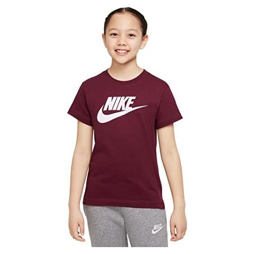 Nike dptl basic futura maglietta, dark beetroot, 10 anni bambine e ragazze