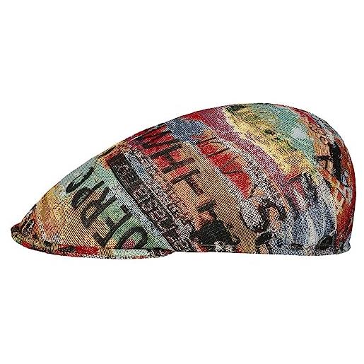 LIERYS coppola morten uomo - made in italy cappello piatto con visiera, visiera primavera/estate - 57 cm a colori