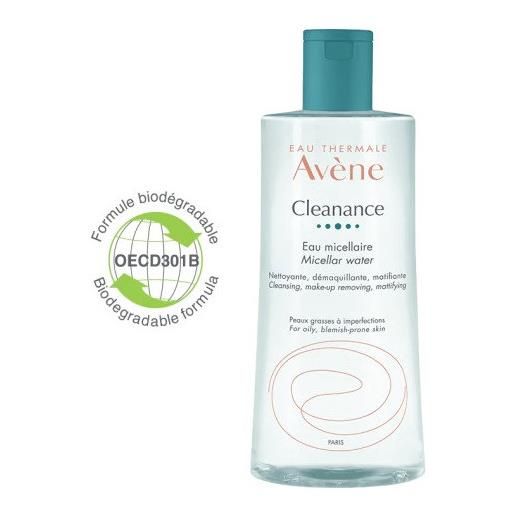 Avene cleanance acqua micellare nuova formula 400 ml - detersione profonda per pelle grassa e sensibile