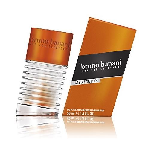 Bruno Banani, absolute, eau de toilette spray da uomo, 50 ml