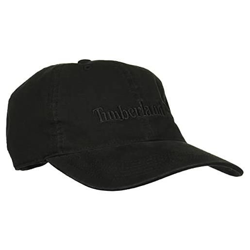 Timberland men's southport beach cotton canvas cap with self backstrap and metal closure, black, one size