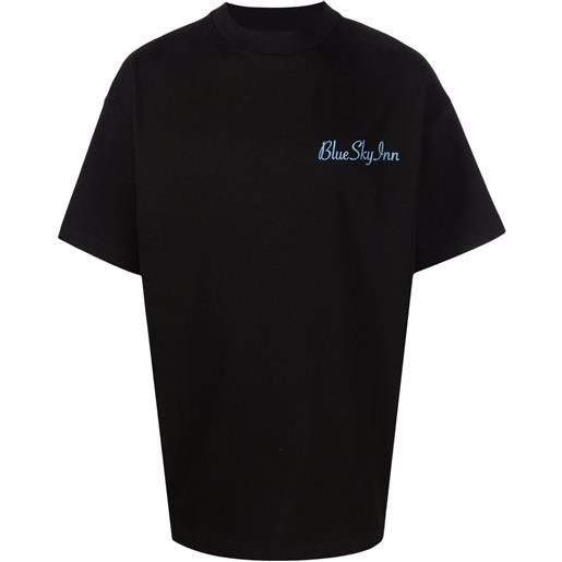 BLUE SKY INN t-shirt con ricamo - nero