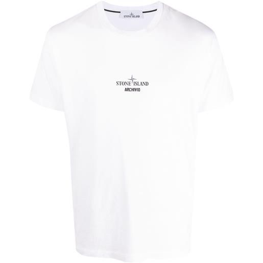 Stone Island t-shirt con stampa - bianco