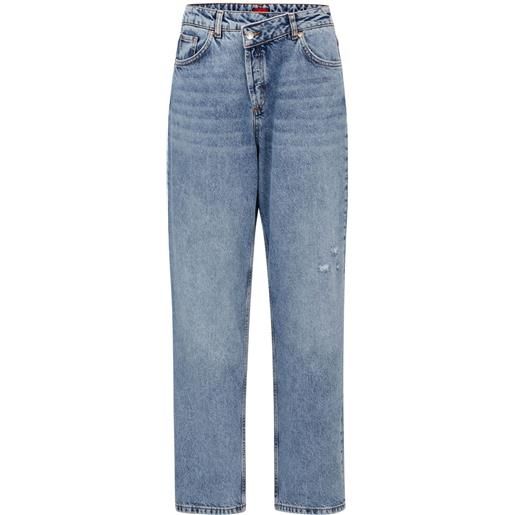 HUGO jeans a gamba ampia con applicazione - blu