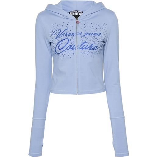 Versace Jeans Couture felpa con cappuccio - blu