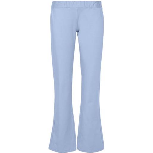 Versace Jeans Couture pantaloni dritti con strass - blu