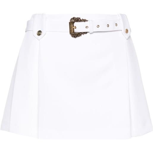 Versace Jeans Couture minigonna con dettaglio pieghe - bianco