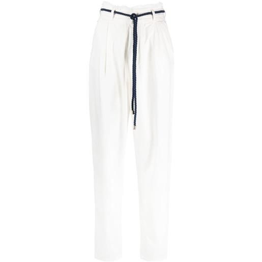 Emporio Armani jeans dritti a vita alta - bianco