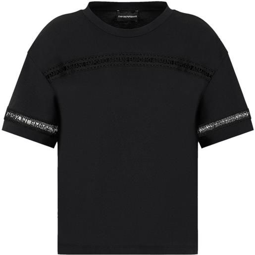 Emporio Armani t-shirt con ricamo - nero
