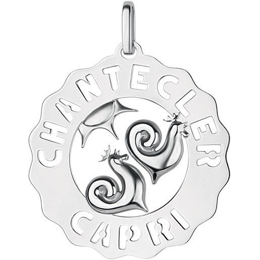 Chantecler Capri ciondolo chantecler grande logo galli e sole in argento