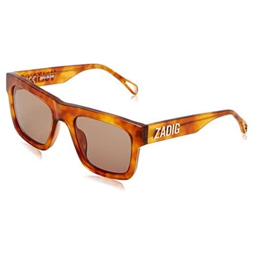 Zadig & Voltaire szv325 occhiali, shiny honey havana, 70 donna