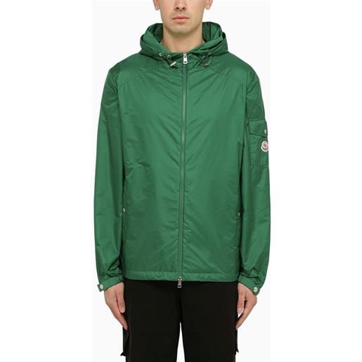 Moncler giacca impermeabile etiache verde in nylon