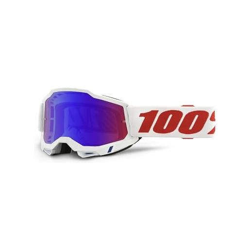 100%, accuri 2 goggle pure - mirror red/blue lens, adult