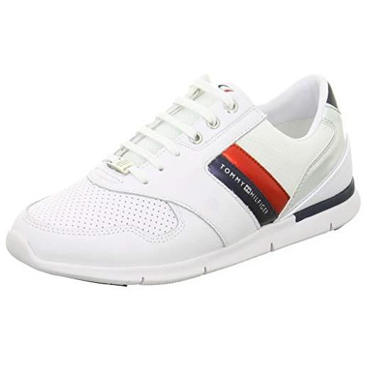 Tommy Hilfiger sneakers da runner donna scarpe sportive, multicolore (red/white/blue), 41 eu