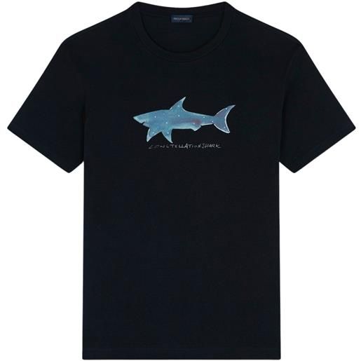 Paul & Shark t-shirt in jersey di cotone con stampa shark