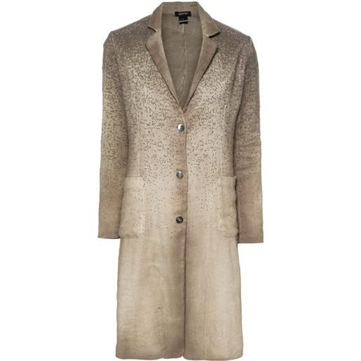 AVANT TOI micro mat stich coat with studs and strass