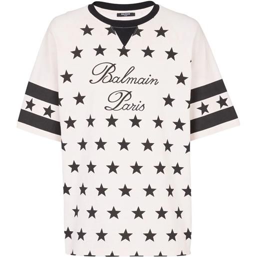 Balmain signature stars print t-shirt