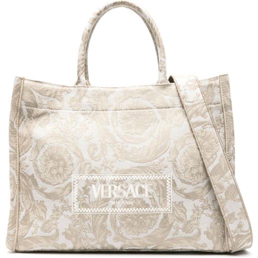 VERSACE large tote embroidery jacquard