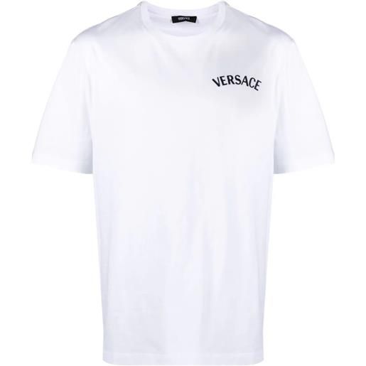 VERSACE t-shirt jersey fabric versace embroidery versace milano stamp print