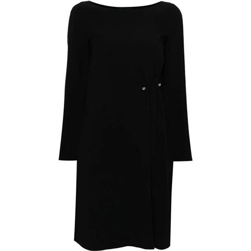 EMPORIO ARMANI long sleeves dress with piercing