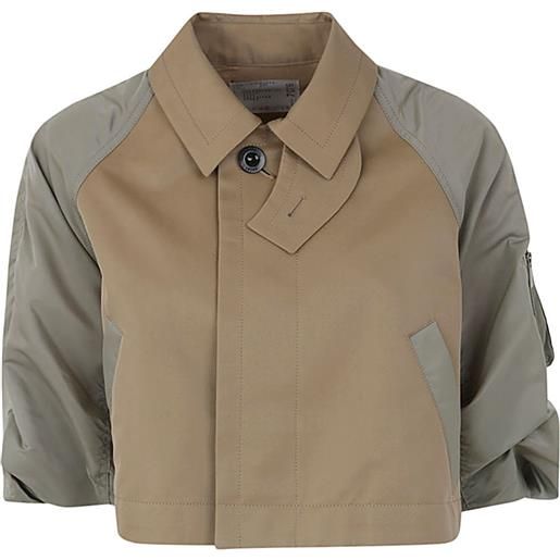 SACAI cotton gabardine x nylon twill jacket