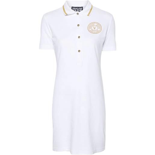 VERSACE JEANS COUTURE short sleeves polo neck mini dress