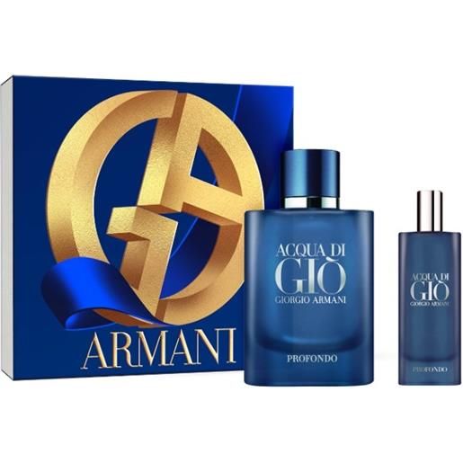 Armani acqua di giò profondo eau de parfum 75 ml + 15 ml cofanetto