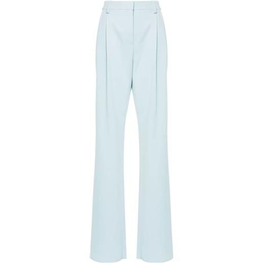 Stella McCartney pantaloni dritti con pieghe - blu