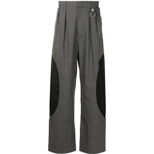 PACE pantaloni dritti con design patchwork - grigio