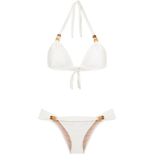 Adriana Degreas set bikini con decorazione - bianco