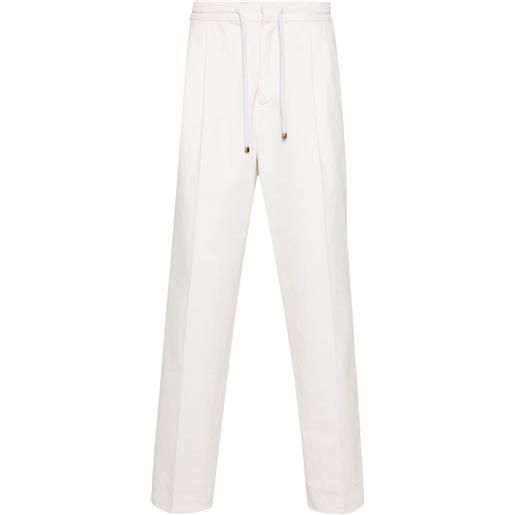 Brunello Cucinelli pantaloni affusolati con coulisse - bianco