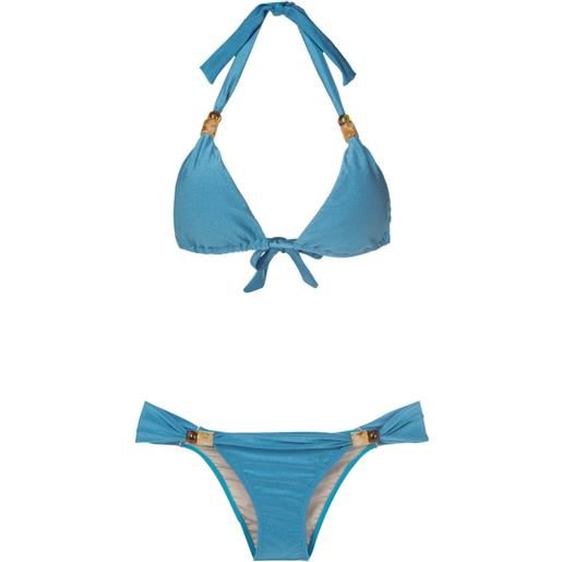 Adriana Degreas set bikini con decorazione - blu