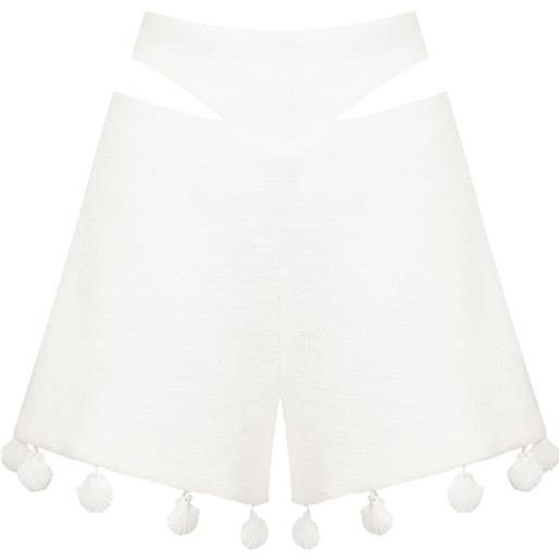 Adriana Degreas shorts con decorazione - bianco