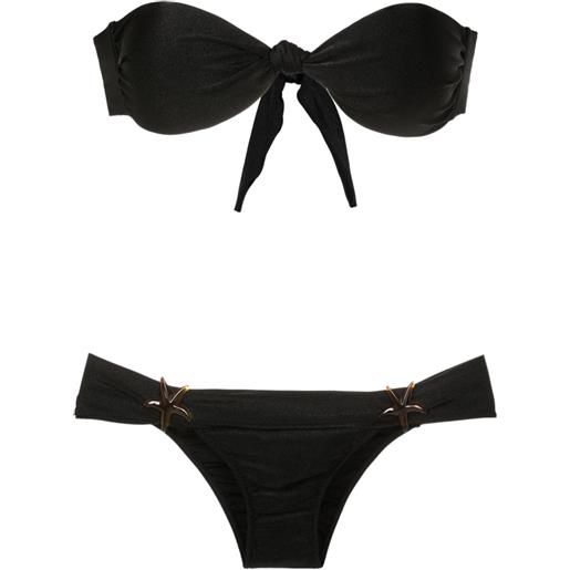 Adriana Degreas set bikini senza spalline - nero